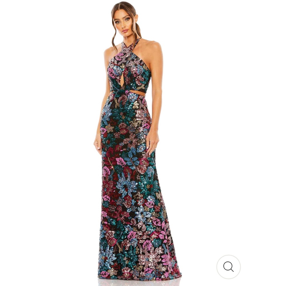 NWT Mac Duggal Multi Color Sequin Gown